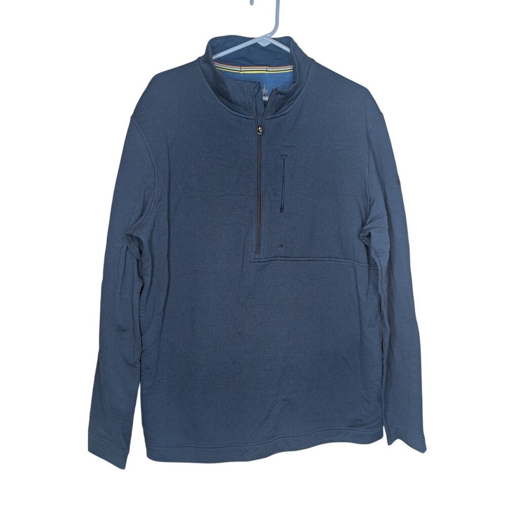 Mens Smartwool blue half zip pullover sweatshirt new size Extra Large XL